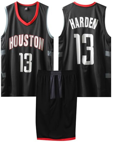 2 Pièces Tenue Basket Enfant/Adulte 2024, Ensemble Pop Maillot Sans Manches + Pantalon Court Noir M