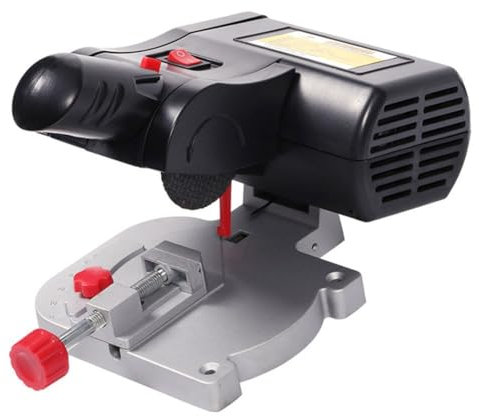 DINGK Mini Cut Off Machine, 60 W Mini Table Saw, Portable Mitre Saw, Bench-Type Circular Saw, 0-45° Adjustable Miter Saw 4000r/min, for Cutting Metal, Aluminum, Copper, Plastic and Wood