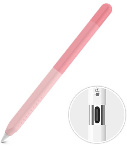 Delidigi iPencil Case Compatible with Apple Pencil (USB-C) 2023, Gradient Color Silicone Protective Sleeve Case for Apple Pencil (USB-C) 2023, Facilitating Charging While Attached