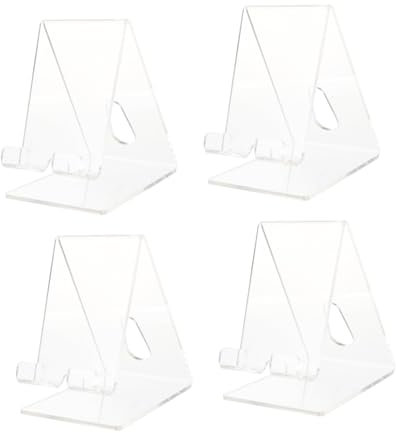 HEMOTON 4 Stück transparenter Telefonhalter Handyständer Telefonhalter aus Acryl Transparenter Handyhalter Handyhalterung für den Schreibtisch Ausstellungsregale Handyhalter aus Acryl