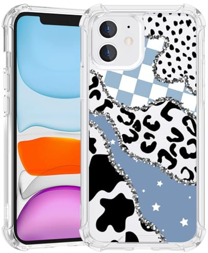 Zuoou Leopard Pattern for iPhone 11 6.1 iPhone Case, Fashions Cow Print Aesthetic Design Clear Cases Soft Silicone Slim TPU Shockproof Protective Fundas for Women Girls (iPhone 11)