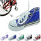Caduola Personalisierte Motorrad-Fußstütze, kleiner Schuh, Motorrad-Seitenständer, Kickstand-Verlängerungspolster, 1 x Motorradständer, niedliche Mini-Leinwandschuhe, Seitenständer (Blue)