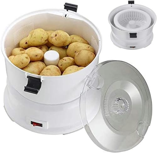 HEIMAI Potato Peeler, Automatic Peeler Machine/Multifunction Electric Fruit Veg Vegetable Peeler Slicer (1KG Capacity < 180s)