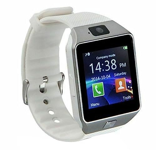 CLSSLVVBN Watch Smart Bluetooth-Compatible Sport Wristwatch Support SIM Card Bracelet Multimedia Capture Calendar Electronic, White