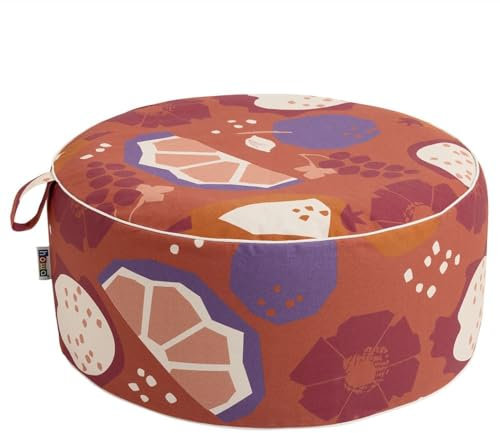 howa Bodenkissen Sitzhocker Outdoor aufblasbar für Kinder und Erwachsene Pouf Hocker aus Baumwolle, Sitzkissen aufblasbar im modernen Farbdesign, Ø 55cm H 25 cm 8710