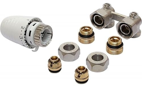 DSTOCK60 - Honeywell kit de Robinet thermostatique p.radiateur Universal integre 1/2-3/4 Plus racc.16mm equerre - TL3095EA1536