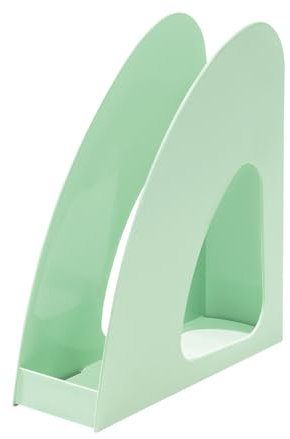 HAN Stehsammler Re-LOOP - 1 Stück, say yes to 100% recycled, Zeitungsständer, Stehordner, modernes, junges Design für DIN A4/C4 Unterlagen, 76 x 239 x 256 mm, 16218-805, pastellgrün