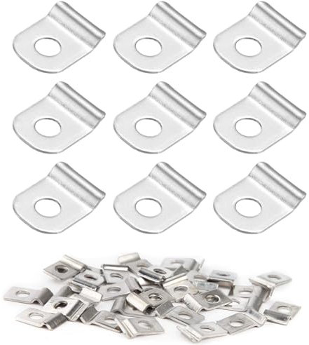 SHUOHONG 50 Pezzi Fascette Metalliche, Fascette Stringitubo di Fissaggio, Fascetta Stringitubo per Cavi e Tubi, Piccola Morsetti per Tubi, Fascette Metalliche Stringitubo, Fermacavi in Acciaio Ø 2 mm