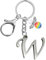 Schlüsselanhänger, Metall Schutzengel Schlüsselanhänger with A-Z Buchstaben,Geschenk Schutzengel Glücksbringer - Süßer Engel mit Herz als Geschenkidee für Freundin (W)