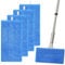 Aoyfuwell 4 Pcs For Flash Mop Refill Pads Compatible with Flash Powermop Pads, Reusable Microfibre Refills Fit for Swiffer Wet Jet Mop Head Replacement Pads for Floor Wet & Dry Cleaning