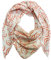 Jeamis XL Dreieck Strickschal Smiley Frühling Schal 100% Baumwolle Made in Italy Fashion Tuch Dreieckschal Smile Stola Herbst Frühling Tuch (Weiß)