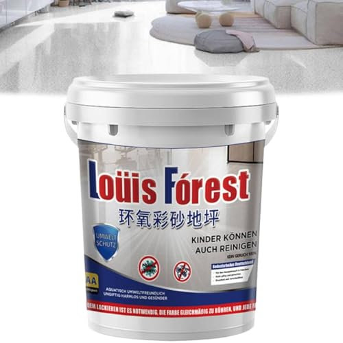 Louis Forest Peinture époxy à effet marbre brillant pour sol de garage (gris clair)