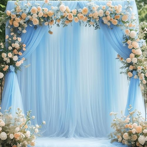 75cmx800cm Hochzeitsbogen Traubogen Vorhang Hochzeit Tüll Deko Bogen