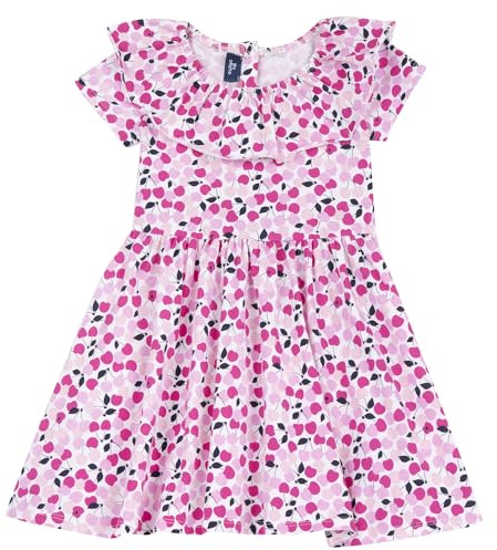 Chicco, Mädchen‑Kurzarmkleid aus Leichter Baumwolle, Kinderbekleidung, Designed in Italy