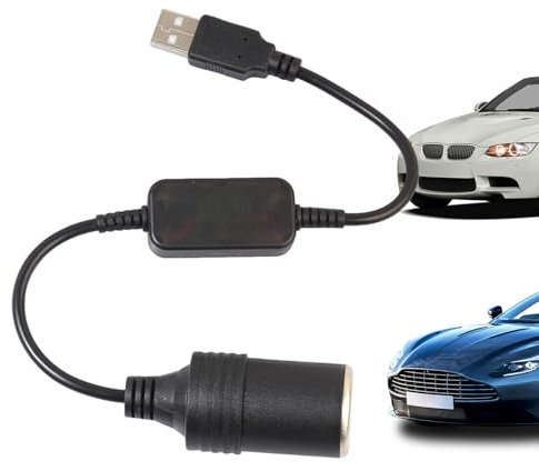 Convertitore USB per Accendisigari Auto - Cavo Adattatore con Presa 12V per Alimentare Dispositivi Elettronici da 5V, Compatibile con Controller e | Cavo per Collegamento Efficiente e Sicuro