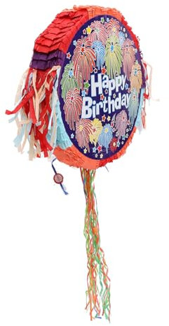 Zerodeko Piñata-dekoration Für Geburtstagsparty Runde Piñata Als Party-ornament Festival-piñata Zum Füllen Mit Süßigkeiten Und Konfetti