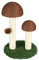Árbol de gato flor con gran rascador, rascador de gato, poste sisal con forma de hongo para gatito, marrón, 47 cm, 30 x 30 x 47 cm
