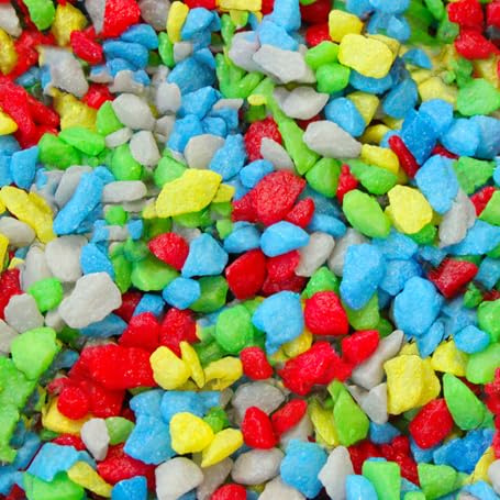 Hanicks Aquarium Gravel & Sand Substrate for Fish Tanks - Natural Stones, 3-5mm, Perfect for Plant Growth (15 kg, Carnival Mix)