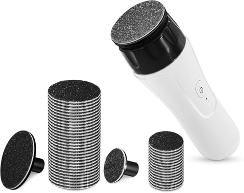 Electric Foot File Hard Skin Remover, Rechargeable High Speed Electric Foot Sander Callus Remover Feet Grinder, with Replaceable Sandpaper Discs