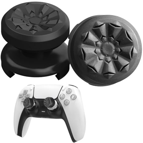 2X Erhöhter Controller Aufsatz – 7mm & 11mm Präzisionskappen für besseren Grip – Gaming Zubehör für Moderne Spielcontroller – Stick Schutz & Aim Assist (Schwarz)