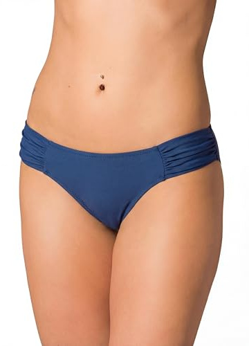 Aquarti Bikini Hose Damen mit seitlicher Raffung | Klassische Bikinihose Damen Slip – Bikinihosen für Damen
