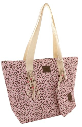 Camomilla Milano Set Borsa Mare Donna + Busta, Tessuto, Collezione Leo, Misura M, Colore Rosa