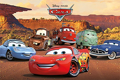 Cars - Characters - Filmposter Kino Movie Disney - Grösse 91,5x61 cm + 1 Ü-Poster der Grösse 61x91,5cm