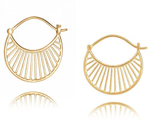Pernille Corydon Daylight Creolen Gold - Ø22 mm Damen Ohrringe rund Silber 925 18k vergoldet - E571g