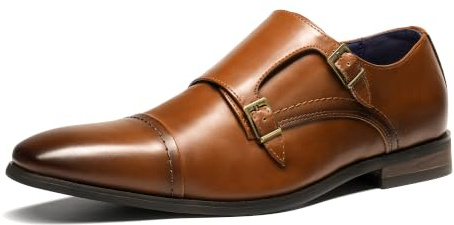 Bruno Marc Men's Dress Loafer Shoes Monk Strap Slip On Loafers,Size 10,Camel,HUTCHINGSON_2