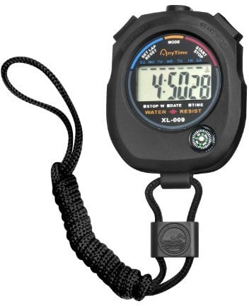 WONDAY - Chronomètre avec Mode Alarme, précis au 1/100eme de Secondes. avec Boussole intégré. Etanche.Parfait pour Les Courses d'orientation, Les activités Scolaires,..