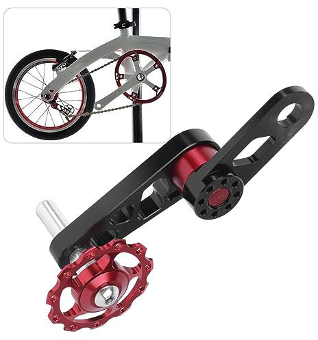 Nikou Guía de Cadena Trasera, Mano de Obra Exquisita y Tensor de Cadena de guía de Cadena de Bicicleta de aleación de Aluminio Duradero Adecuado para Bicicletas Plegables de una Sola Velocidad