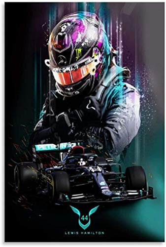 TANXM Druck Auf Leinwand 50x70cm Kein Rahmen Lewis Hamilton Poster und Wandkunst Bilddruck Moderne Familienzimmer Dekor Poster