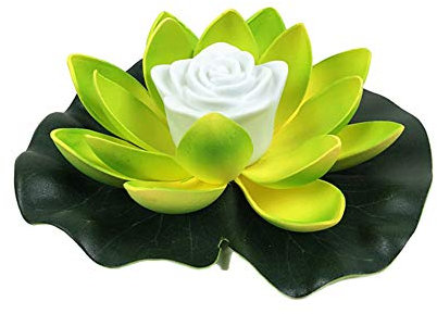 Demiawaking Lotus Lampe Wasserdichte LED für außen Blumenleuchte Schwimmender Aquarium Brunnen Garten Teich Pool Deko Lampe Gartenleuchtung (03)