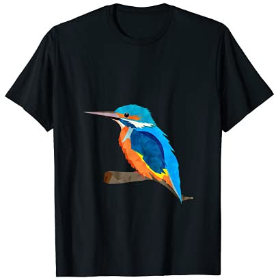 Oiseau glacé à multiples facettes avec plumeau lumineux. T-Shirt