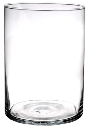INNA-Glas Glas Vase Zylinder Sanya Earth, klar, 25cm, Ø18cm - Blumenvase