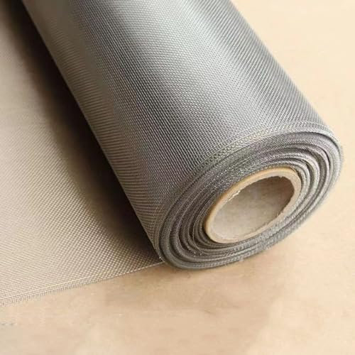 foriy 304 Stainless Steel Woven Wire Mesh 40inch x 98 Feet Metal Window Screen Mesh Roll Security Mesh Roll for Door Screen/Patio Screen/Cabinets Mesh 20 Mesh 0.15mm Wire Dia. Silver