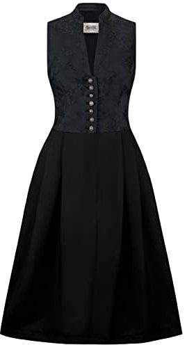 Stockerpoint Damen Lauryin Midi Midi Dirndl, schwarz, 42