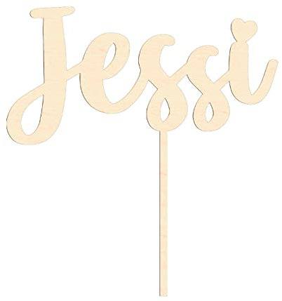 Alsino Cake Topper personalisiert aus Holz mit individuellen Wunschnamen – Tortendekoration, Tortenaufsatz, Name, Geschenkidee, Geburtstag, Vorname, Kuchendeko, Topper Kuchen, individuell