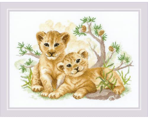 Riolis Kreuzstich Set Savannah Kinder, Zählmuster, 40x30cm