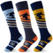 Aisyee 3 Paare Skisocken Kinder Wintersocken Jungen Warme Socken Dicke Baumwollsocken Lange Thermosocken für Jungen Sockenlänge 20-22 CM 31-34/10-13 Jahre