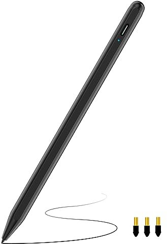 Stylus Stift für iPad 2025-2018, Schnellladefunktion & Palm Rejection Pencil für iPad A16 11./10./9-6. Generation., Air M3 M2 11/13/5./4./3., Pro M4 11/13/11''/12,9'', Mini A17 Pro/6./5. Gen