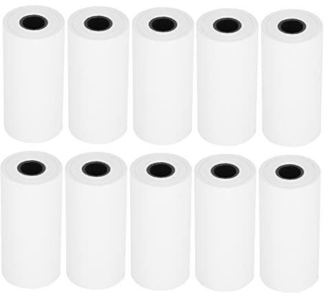 Lot de 10 Rouleaux de Papier d'impression pour Appareil Photo Enfant instantanée Papier Thermique pour Appareil Photo Enfant, Rouleaux Appareil Photo Impression Papier, Enfants Papier Rouleaux Bois
