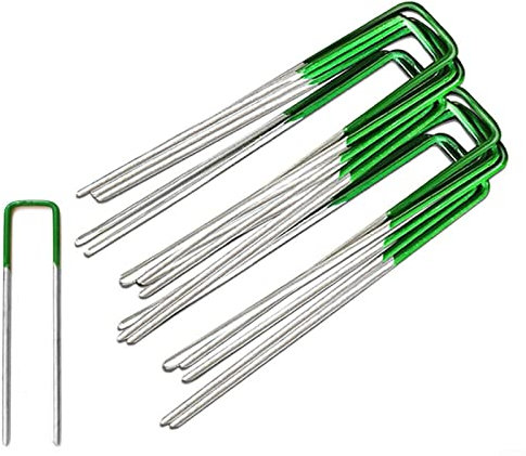 20pcs Kunstrasen-Erdanker,3mm*30mm*150mm,Kunstrasen Stifte Kunstrasen Rasen Unkrautmatte U-Nägel,zur Befestigung von Unkrautflies