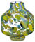 GILDE Deko Vase Blumenvase Glasvase - Geschenk für Frauen Geburtstagsgeschenk - Dekoration Frühling Ostern - Farbe: Transparent Gelb Grün Blau Höhe 16 cm