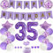 Yunchu Online 35. Geburtstag Dekoration Mann Frau Lila Tortendeko Geburtstag Lila White Party Deko 35. Geburtstag Party Deko 35 Geburtstag Mann Frau Deko Geschenk 35 jahre Geburtstag Deko Ballon