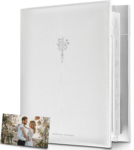 Preisgekrönter, eleganter Hochzeitsplaner, Ordner und Organizer für die Braut, in Seidenpapier verpackt, gepolsterter Einband, Verlobungsgeschenk. Dieser elegant gestaltete US-Planer ermöglicht es