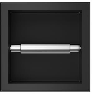 BALNEO Porte-Papier Hygiénique INOX, Porte-Papier Hygiénique pour Salle de Bain, Installation Au Mur, Noir, 17,3x17,3x8,6cm, Installation Encastrée, Distributeur de Papier Mural-Boîte Papier 1 Noir