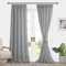 DWCN Voile Vorhänge mit Kräuselband Leinenoptik 2 Stücke Halbtransparent Vorhänge für Wohnzimmer,Durchsichtige Gardinen,Grau,245x140cm (Höhe x Breite)