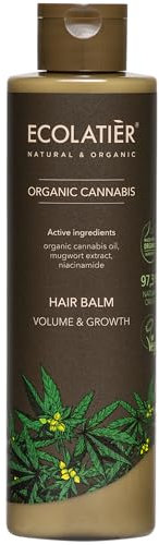 Haarbalsam Volumen & Wachstum - Natürliche - ECOLATIER®, 250 ml - Beifußextrakt, Niacinamid, Reisproteine - 97,3% natürlichen Ursprungs, Vegan zertifiziert