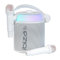 Ibiza - KARAHOME-WH - Enceinte Karaoke Lumineuse sur Batterie, avec Deux micros sans Fil (sur Batterie) - Bluetooth, USB, MicroSD, USB, AUX et Coax - Blanc